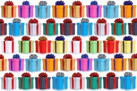 Many gifts birthday christmas background birthday gifts christmas gifts collage boxes exempt isolated