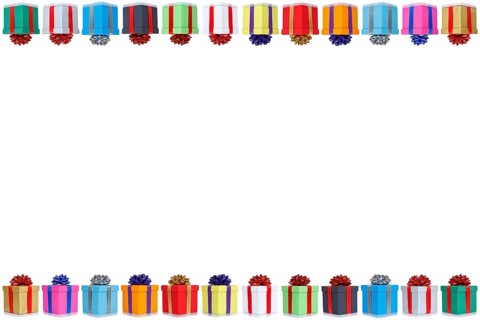 Gifts Birthday Card Christmas Text Free Space Copyspace Gift Isolated