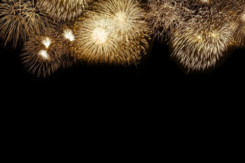 New Year's Eve fireworks Sylvester New Year gold golden background copy space Copyspace Neues Jahr New backgrounds