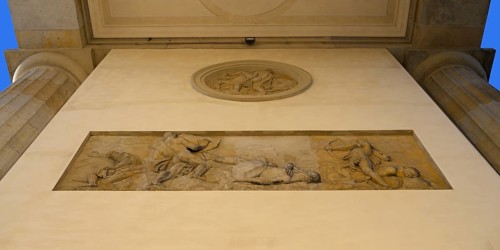 Bas-relief depicting scenes from Greek mythology