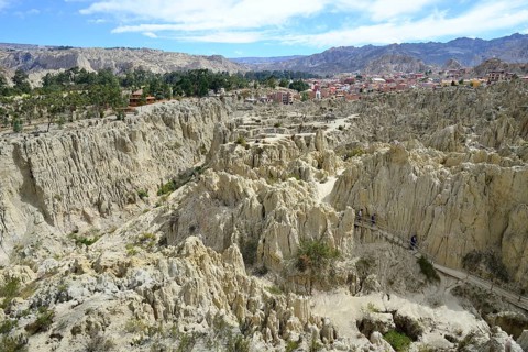 Bizarre rock formations in Valle de la Luna