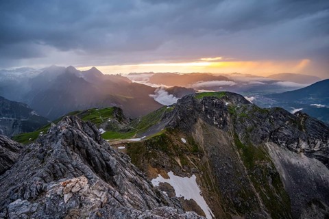 Sunset from a summit