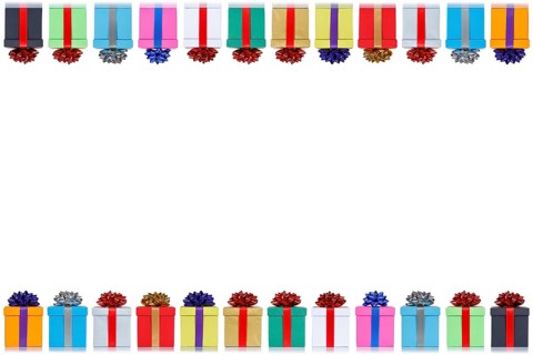 Gifts Birthday Card Christmas Text Free Space Copyspace Gift Isolated