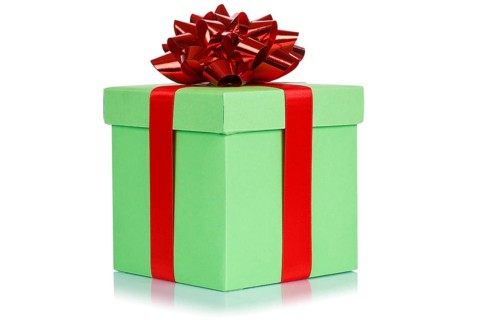 Gift Birthday Christmas Birthday Gift Box Light Green Freisteller Isolated