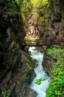 Bridge over a mountain river