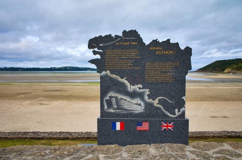 Operation AUTHOR I plaque commemorating the cooperation of the French Resistance with the Allied troops under General Patton to secure supplies