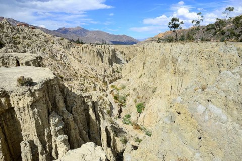 Bizarre rock formations in Valle de la Luna