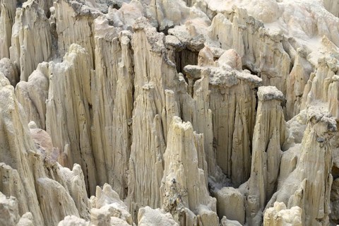 Bizarre rock formations in Valle de la Luna