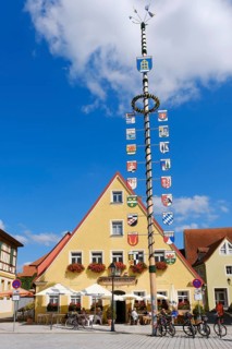 Maypole at the historic market place