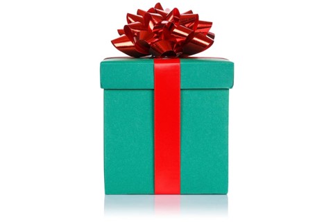 Birthday Christmas Gift Christmas Present Birthday Gift Box Dark Green Green Free Plate Isolated