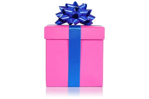 Birthday Christmas Gift Christmas present Birthday gift box pink pink cut out isolated