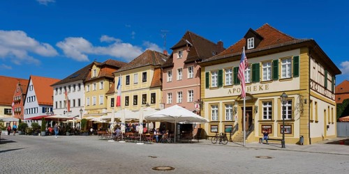 Town houses on the historic market square
