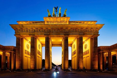 Brandenburg Gate at sunset