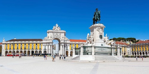 Lisbon Square Praca do Comercio Panorama Travel Travel City in Lisbon