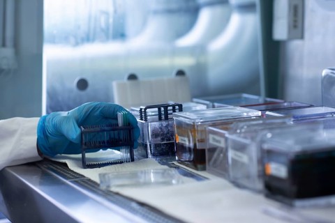Sample processing with laboratory equipment in a histology laboratory