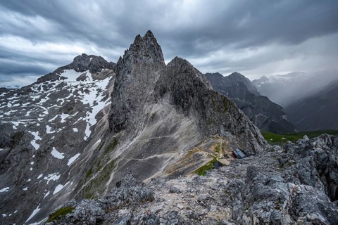 Mountains in dramatic clouds