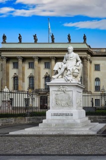 Humboldt University with Alexander von Humboldt statue