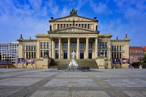 Konzerthaus Berlin Concert Hall and Schiller monument