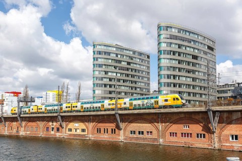 Regional train of the ODEG at the Jannowitzbruecke in Berlin