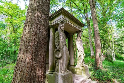 Mausoleum at the historic cemetery Suedwestkirchhof Stahnsdorf