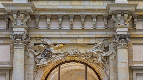 Detail of the Baroque gate in the Foyer
