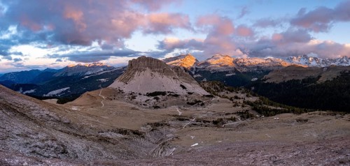 Monte Castellaz and Lagorai chain at sunrise