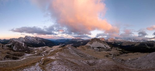 Monte Castellaz and Lagorai chain at sunrise
