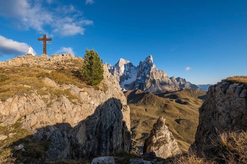 View from Monte Castellaz to Cimon della Pala