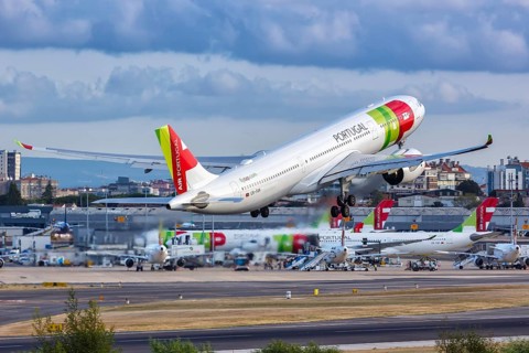 An Airbus A330-900neo of TAP Air Portugal with the registration CS-TUH at Lisbon Airport
