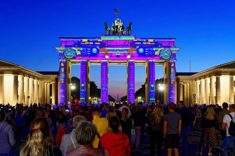 Brandenburg Gate during the Festival of Lights
