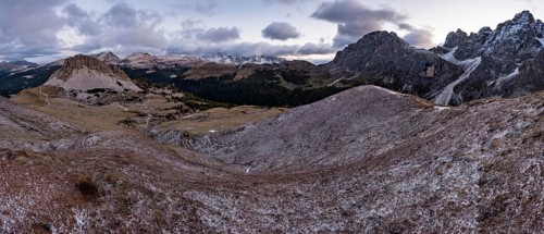 Monte Castellaz and Pala Group at sunrise