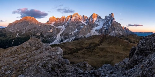 View from Monte Castellaz to Cimon della Pala