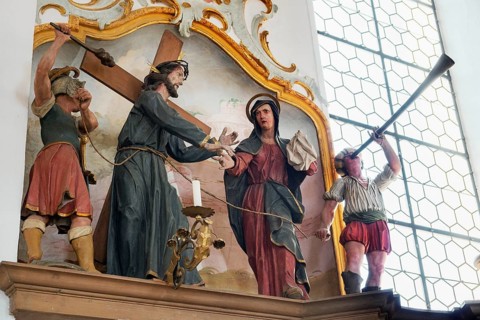 Depiction of the Stations of the Cross