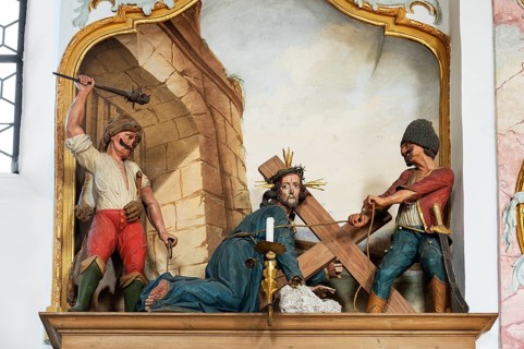 Depiction of the Stations of the Cross