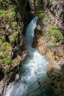 Mountain stream with waterfall