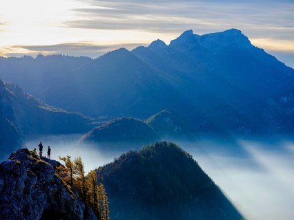 Mountaineers on a peak