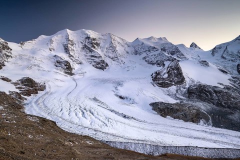 Mountain panorama on the Diavolezza
