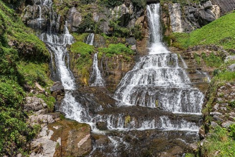Waterfall at the Saint Beatus Caves