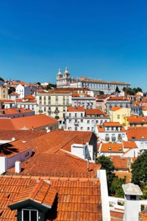 View of the old town of Lisbon