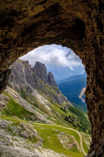 View from the rock tunnel