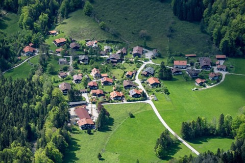 Innerwald village in the Chiemgau valley