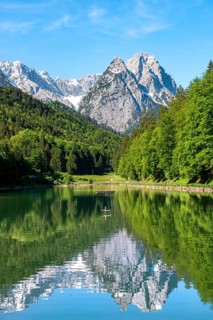 Mountains reflected in the lake
