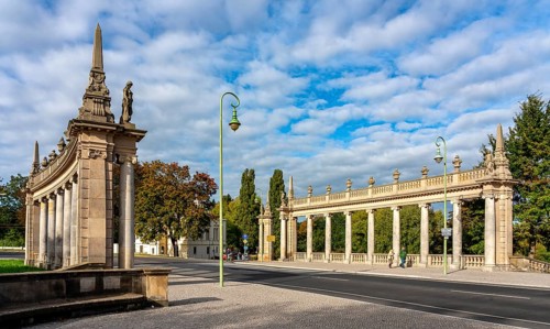 The Colonnades at the Glienicke Bridge in Berlin Wannsee