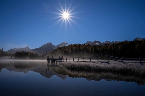 Lake Staz by moonlight