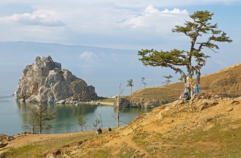 Shaman Rock in Lake Baikal