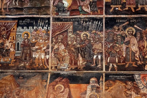 Jesus being interrogated by Herod and Pilate