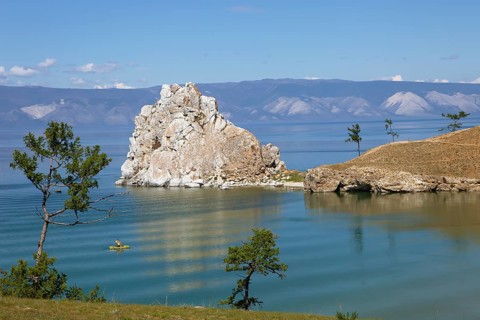 Shaman Rock in Lake Baikal