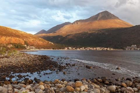 Limeni Bay with fishing village Neo Iylo