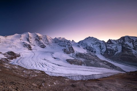 Mountain panorama on the Diavolezza