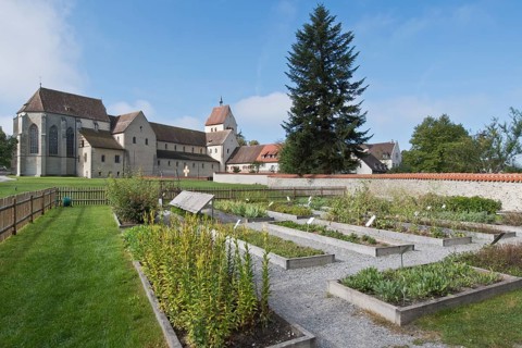 Old herb garden at the Minster of St. Mary and St. Mark
